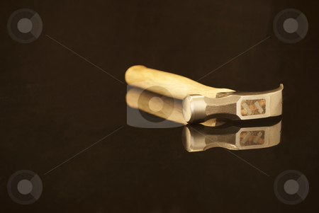 To use this stock image in your creative project, please select the size you need over to the right and click the "Add to Cart" button.
Your downloaded image will come with the Cutcaster watermark removed so don’t worry about the watermark you see on this page. Hammer on Reflection stock photo, Royalty free stock image of a hammer isolated on black and on a black reflective surface with copy space provided by Paul Inkles