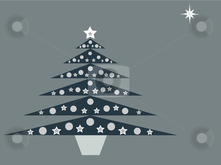 To use this stock image in your creative project, please select the size you need over to the right and click the "Add to Cart" button.
Your downloaded image will come with the Cutcaster watermark removed so don’t worry about the watermark you see on this page. Blue Christmas tree on blue background stock vector clipart, Vector illustration of blue retro Christmas tree with silver and white decorations on icy blue background by Rachel Gordon