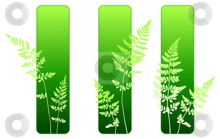 To use this stock image in your creative project, please select the size you need over to the right and click the "Add to Cart" button.
Your downloaded image will come with the Cutcaster watermark removed so don’t worry about the watermark you see on this page. Fern plant green environmental banners stock vector clipart, Fern plant green environmental banners
Original vector illustration by L Belomlinsky