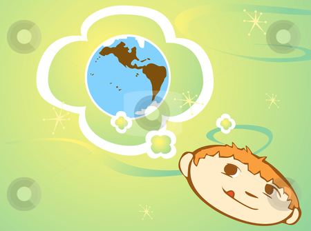 To use this stock image in your creative project, please select the size you need over to the right and click the "Add to Cart" button.
Your downloaded image will come with the Cutcaster watermark removed so don’t worry about the watermark you see on this page. Thinking about the Earth stock vector clipart, Child is thinking about a green future. by Jeffrey Thompson