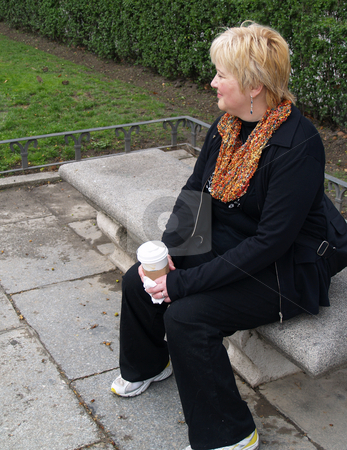 To use this stock image in your creative project, please select the size you need over to the right and click the "Add to Cart" button.
Your downloaded image will come with the Cutcaster watermark removed so don’t worry about the watermark you see on this page. Mature Woman on park bench stock photo, Mature Woman by Jim DeLillo
