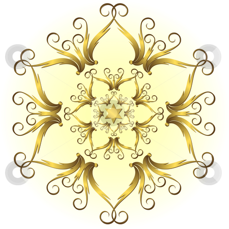 To use this stock image in your creative project, please select the size you need over to the right and click the "Add to Cart" button.
Your downloaded image will come with the Cutcaster watermark removed so don’t worry about the watermark you see on this page. Golden vintage snowflake (vector) stock vector clipart, Golden vintage snowflake on white and yellow background (vector) by Olga Drozdova