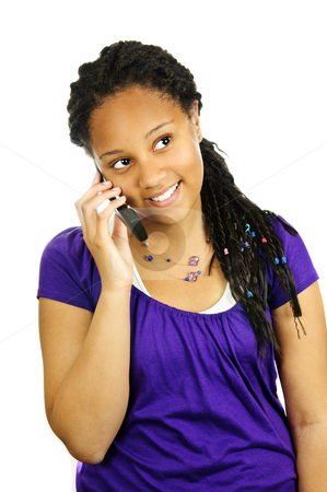 To use this stock image in your creative project, please select the size you need over to the right and click the "Add to Cart" button.
Your downloaded image will come with the Cutcaster watermark removed so don’t worry about the watermark you see on this page. Teen girl with mobile phone stock photo, Isolated portrait of teenage girl with cell phone by Elena Elisseeva