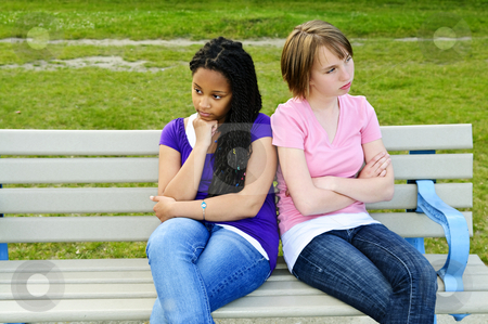 To use this stock image in your creative project, please select the size you need over to the right and click the "Add to Cart" button.
Your downloaded image will come with the Cutcaster watermark removed so don’t worry about the watermark you see on this page. Bored teenage girls stock photo, Two bored teenage girls sitting on bench by Elena Elisseeva