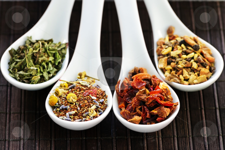 To use this stock image in your creative project, please select the size you need over to the right and click the "Add to Cart" button.
Your downloaded image will come with the Cutcaster watermark removed so don’t worry about the watermark you see on this page. Assorted herbal wellness dry tea in spoons stock photo, Herbal wellness dried tea in four spoons by Elena Elisseeva