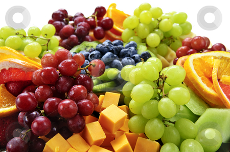 To use this stock image in your creative project, please select the size you need over to the right and click the "Add to Cart" button.
Your downloaded image will come with the Cutcaster watermark removed so don’t worry about the watermark you see on this page. Fruit tray stock photo, Platter of assorted fresh fruit and cheese by Elena Elisseeva