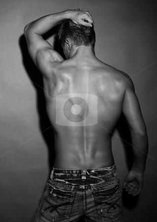 To use this stock image in your creative project, please select the size you need over to the right and click the "Add to Cart" button.
Your downloaded image will come with the Cutcaster watermark removed so don’t worry about the watermark you see on this page. Male model stock photo, Muscled male model in studio by Andrei Vishnyakov