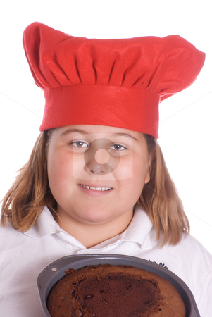 To use this stock image in your creative project, please select the size you need over to the right and click the "Add to Cart" button.
Your downloaded image will come with the Cutcaster watermark removed so don’t worry about the watermark you see on this page. Child Baker stock photo, A young girl holding up a brown cake that she baked, isolated against a white background by Richard Nelson