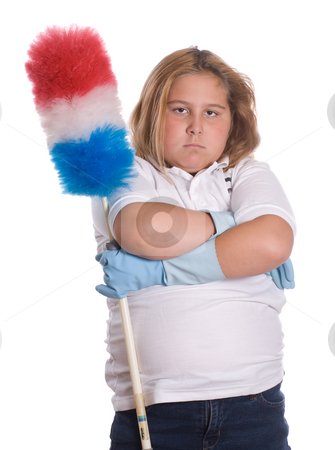 To use this stock image in your creative project, please select the size you need over to the right and click the "Add to Cart" button.
Your downloaded image will come with the Cutcaster watermark removed so don’t worry about the watermark you see on this page. On Strike stock photo, A young girl mad because she has to do some cleaning chores, isolated against a white background by Richard Nelson