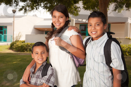 To use this stock image in your creative project, please select the size you need over to the right and click the "Add to Cart" button.
Your downloaded image will come with the Cutcaster watermark removed so don’t worry about the watermark you see on this page. Cute Brothers and Sister Ready for School stock photo, Cute Brothers and Sister Wearing Backpacks Ready for School. by Andy Dean