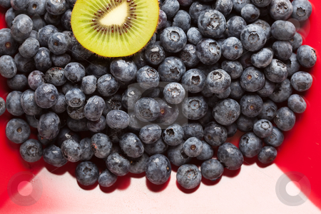 To use this stock image in your creative project, please select the size you need over to the right and click the "Add to Cart" button.
Your downloaded image will come with the Cutcaster watermark removed so don’t worry about the watermark you see on this page. Macro Kiwi and Blueberries on Red Dish stock photo, Macro Kiwi and Blueberries Background on Red Dish with Copy Space. by Andy Dean