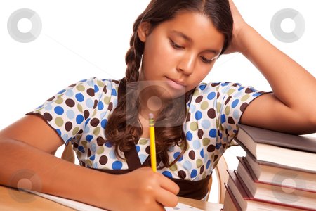 To use this stock image in your creative project, please select the size you need over to the right and click the "Add to Cart" button.
Your downloaded image will come with the Cutcaster watermark removed so don’t worry about the watermark you see on this page. Pretty Hispanic Girl Studying stock photo, Pretty Hispanic Girl Studying Isolated on a White Background. by Andy Dean
