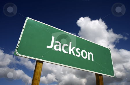 To use this stock image in your creative project, please select the size you need over to the right and click the "Add to Cart" button.
Your downloaded image will come with the Cutcaster watermark removed so don’t worry about the watermark you see on this page. Jackson Green Road Sign stock photo, Jackson Road Sign with dramatic blue sky and clouds - U.S. State Capitals Series. by Andy Dean