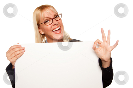 To use this stock image in your creative project, please select the size you need over to the right and click the "Add to Cart" button.
Your downloaded image will come with the Cutcaster watermark removed so don’t worry about the watermark you see on this page. Attractive Blonde with Okay Hand Gesture Holding Blank White Sig stock photo, Attractive Blonde with Okay Hand Gesture Holding Blank White Sign Isolated on a White Background. by Andy Dean