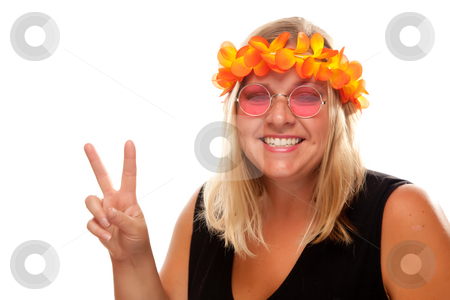 To use this stock image in your creative project, please select the size you need over to the right and click the "Add to Cart" button.
Your downloaded image will come with the Cutcaster watermark removed so don’t worry about the watermark you see on this page. Beautiful Hippie Girl with Peace Signs stock photo, Beautiful Smiling Hippie Girl with Peace Sign Isolated on a White Background. by Andy Dean