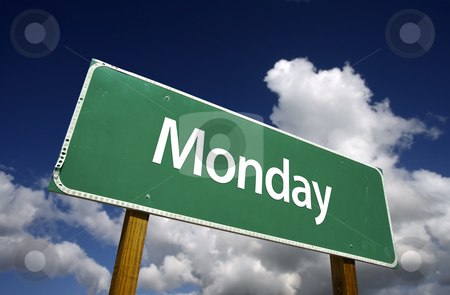 To use this stock image in your creative project, please select the size you need over to the right and click the "Add to Cart" button.
Your downloaded image will come with the Cutcaster watermark removed so don’t worry about the watermark you see on this page. Monday Green Road Sign stock photo, Monday Green Road Sign with dramatic blue sky and clouds - Days of the Week Series. by Andy Dean