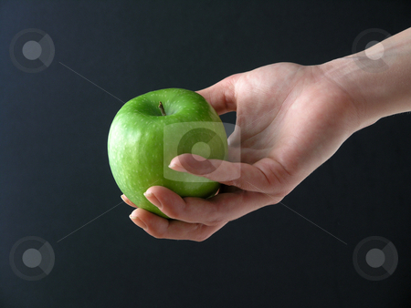 To use this stock image in your creative project, please select the size you need over to the right and click the "Add to Cart" button.
Your downloaded image will come with the Cutcaster watermark removed so don’t worry about the watermark you see on this page. Apple in hand stock photo, Apple in hand on black background by Adam Radosavljevic