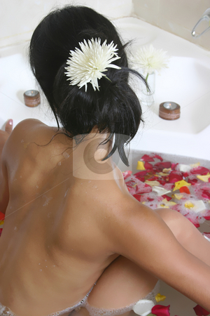 To use this stock image in your creative project, please select the size you need over to the right and click the "Add to Cart" button.
Your downloaded image will come with the Cutcaster watermark removed so don’t worry about the watermark you see on this page. Beautiful woman in the bath stock photo, Beautiful Indian woman enjoying the bubble bath full of rose petals. by Elena Weber (nee Talberg)