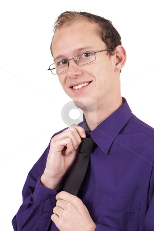 To use this stock image in your creative project, please select the size you need over to the right and click the "Add to Cart" button.
Your downloaded image will come with the Cutcaster watermark removed so don’t worry about the watermark you see on this page. Portrait of young Businessman stock photo, Young successful businessman wearing office clothes. Isolated on white background by Elena Weber (nee Talberg)