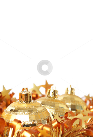 To use this stock image in your creative project, please select the size you need over to the right and click the "Add to Cart" button.
Your downloaded image will come with the Cutcaster watermark removed so don’t worry about the watermark you see on this page. Gold Christmas baubles in tinsel stock photo, Three gold Christmas baubles in yellow tinsel isolated on white background with copy space. Shallow depth of field by Elena Weber (nee Talberg)