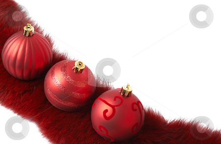 To use this stock image in your creative project, please select the size you need over to the right and click the "Add to Cart" button.
Your downloaded image will come with the Cutcaster watermark removed so don’t worry about the watermark you see on this page. Three red Christmas baubles on fur stock photo, Three red Christmas baubles on luxurious fur isolated on white background with copy space. Shallow depth of field by Elena Weber (nee Talberg)