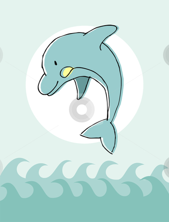 To use this stock image in your creative project, please select the size you need over to the right and click the "Add to Cart" button.
Your downloaded image will come with the Cutcaster watermark removed so don’t worry about the watermark you see on this page. Animal series: Dolphin stock vector clipart, Friendly dolphin leaping out of water by Cienpies Design
