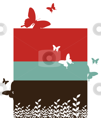 To use this stock image in your creative project, please select the size you need over to the right and click the "Add to Cart" button.
Your downloaded image will come with the Cutcaster watermark removed so don’t worry about the watermark you see on this page. Butterflies and leaves background stock vector clipart, Butterfly and leaf pattern. Spring motif design on red, black and blue vertical bars. White background. Vector available by Cienpies Design