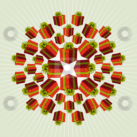 To use this stock image in your creative project, please select the size you need over to the right and click the "Add to Cart" button.
Your downloaded image will come with the Cutcaster watermark removed so don’t worry about the watermark you see on this page. Red Mandala Gift Background stock vector clipart, Red gift boxes forming a mandala with a white star in the middle. Vector available by Cienpies Design