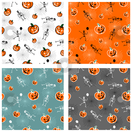 To use this stock image in your creative project, please select the size you need over to the right and click the "Add to Cart" button.
Your downloaded image will come with the Cutcaster watermark removed so don’t worry about the watermark you see on this page. Halloween pumpkins and skeleton backgrounds stock vector clipart, Halloween pumpkins and skeleton on colour backgrounds. Vector available by Cienpies Design