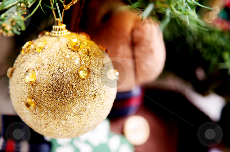 To use this stock image in your creative project, please select the size you need over to the right and click the "Add to Cart" button.
Your downloaded image will come with the Cutcaster watermark removed so don’t worry about the watermark you see on this page. Gold sphere stock photo, Gold christmas ball on tree. Holiday image by Giuseppe Ramos