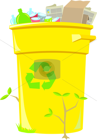 To use this stock image in your creative project, please select the size you need over to the right and click the "Add to Cart" button.
Your downloaded image will come with the Cutcaster watermark removed so don’t worry about the watermark you see on this page. Recycling Bin stock vector clipart, Filled curbside recycling bin with small plants growing around it. by Jamie Slavy