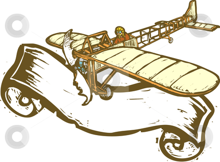 To use this stock image in your creative project, please select the size you need over to the right and click the "Add to Cart" button.
Your downloaded image will come with the Cutcaster watermark removed so don’t worry about the watermark you see on this page. Aviation Banner stock vector clipart, Vintage airplane with scroll banner in woodcut style. by Jeffrey Thompson