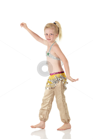 To use this stock image in your creative project, please select the size you need over to the right and click the "Add to Cart" button.
Your downloaded image will come with the Cutcaster watermark removed so don’t worry about the watermark you see on this page. Young belly dancing girl stock photo, Young Caucasian belly dancing girl in beautiful decorated clothes on white background and reflective floor. Not isolated by Sean Nel