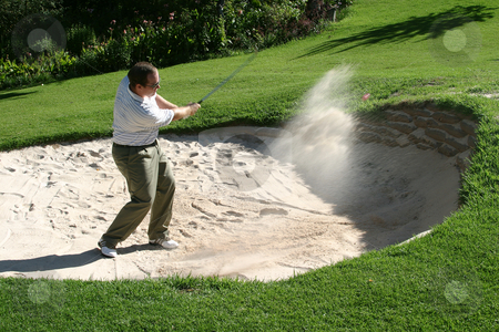 To use this stock image in your creative project, please select the size you need over to the right and click the "Add to Cart" button.
Your downloaded image will come with the Cutcaster watermark removed so don’t worry about the watermark you see on this page. Playing from the bunker stock photo, Playing from the bunker to the green by Sean Nel