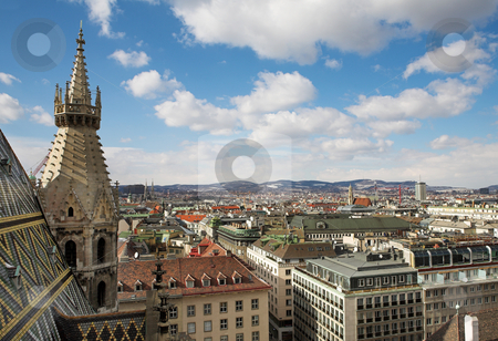 To use this stock image in your creative project, please select the size you need over to the right and click the "Add to Cart" button.
Your downloaded image will come with the Cutcaster watermark removed so don’t worry about the watermark you see on this page. Vienna #65 stock photo, The Vienna Skyline and St Stephens DOM Tower by Sean Nel