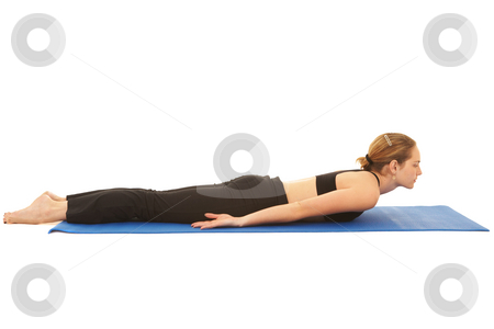 To use this stock image in your creative project, please select the size you need over to the right and click the "Add to Cart" button.
Your downloaded image will come with the Cutcaster watermark removed so don’t worry about the watermark you see on this page. Pilates exercise series stock photo, Fit young brunette pilates instructor showing different exercises on a white background a blue yoga mat. White background NOT ISOLATED by Sean Nel