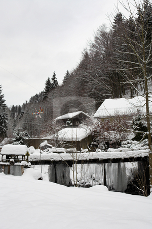 To use this stock image in your creative project, please select the size you need over to the right and click the "Add to Cart" button.
Your downloaded image will come with the Cutcaster watermark removed so don’t worry about the watermark you see on this page. Snow Landscape #13 stock photo, Small Snowcovered Town in the German Alps by Sean Nel