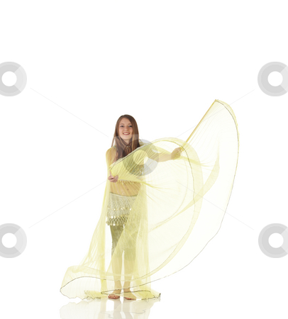 To use this stock image in your creative project, please select the size you need over to the right and click the "Add to Cart" button.
Your downloaded image will come with the Cutcaster watermark removed so don’t worry about the watermark you see on this page. Young belly dancing girl stock photo, Young Caucasian belly dancing girl in beautiful decorated clothes on white background and reflective floor. Not isolated by Sean Nel