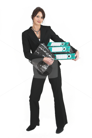 To use this stock image in your creative project, please select the size you need over to the right and click the "Add to Cart" button.
Your downloaded image will come with the Cutcaster watermark removed so don’t worry about the watermark you see on this page. Business Lady #83 stock photo, Business woman with black file by Sean Nel