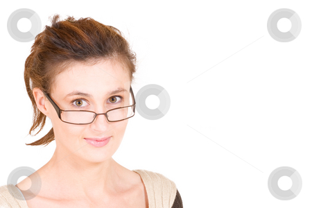 To use this stock image in your creative project, please select the size you need over to the right and click the "Add to Cart" button.
Your downloaded image will come with the Cutcaster watermark removed so don’t worry about the watermark you see on this page. Business Lady #94 stock photo, Business woman with glasses by Sean Nel