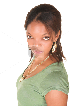 To use this stock image in your creative project, please select the size you need over to the right and click the "Add to Cart" button.
Your downloaded image will come with the Cutcaster watermark removed so don’t worry about the watermark you see on this page. Sexy african businesswoman stock photo, Sexy young adult african businesswoman in a business suit on a white background. NOT ISOLATED by Sean Nel