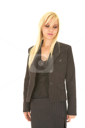 To use this stock image in your creative project, please select the size you need over to the right and click the "Add to Cart" button.
Your downloaded image will come with the Cutcaster watermark removed so don’t worry about the watermark you see on this page. Sexy blonde businesswoman stock photo, Sexy young adult Caucasian businesswoman in black pinstripe pencil skirt and suit jacket on a white background. Not Isolated by Sean Nel