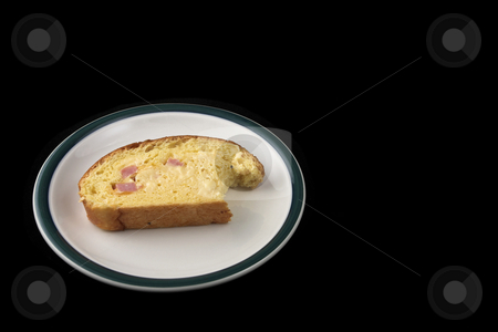 To use this stock image in your creative project, please select the size you need over to the right and click the "Add to Cart" button.
Your downloaded image will come with the Cutcaster watermark removed so don’t worry about the watermark you see on this page. Bread #11 stock photo, Slice of bread on plate on black background by Sean Nel