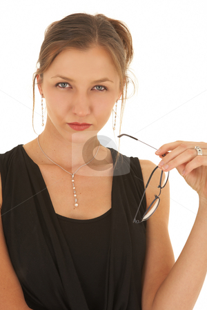 To use this stock image in your creative project, please select the size you need over to the right and click the "Add to Cart" button.
Your downloaded image will come with the Cutcaster watermark removed so don’t worry about the watermark you see on this page. Young caucasian businesswoman stock photo, Young adult brunette businesswoman in a black office outfit on a white background. by Sean Nel