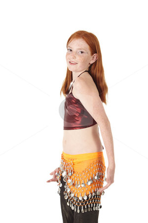 To use this stock image in your creative project, please select the size you need over to the right and click the "Add to Cart" button.
Your downloaded image will come with the Cutcaster watermark removed so don’t worry about the watermark you see on this page. Young belly dancing girl stock photo, Young Caucasian belly dancing girl in beautiful decorated clothes on white background and reflective floor. Not isolated by Sean Nel
