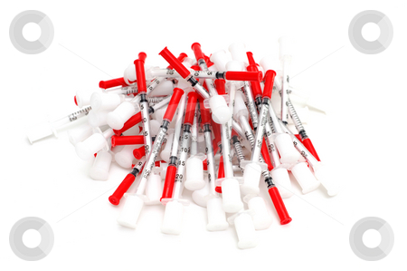 To use this stock image in your creative project, please select the size you need over to the right and click the "Add to Cart" button.
Your downloaded image will come with the Cutcaster watermark removed so don’t worry about the watermark you see on this page. Insulin Syringe stock photo, Used disposable syringe needles that had been used for Insulin injections isolated on white by Lynn Bendickson