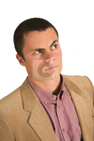 To use this stock image in your creative project, please select the size you need over to the right and click the "Add to Cart" button.
Your downloaded image will come with the Cutcaster watermark removed so don’t worry about the watermark you see on this page. Businessman #205 stock photo, Businessman in a pink shirt and camel coloured jacket, pulling funny faces. by Sean Nel