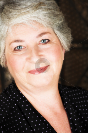 To use this stock image in your creative project, please select the size you need over to the right and click the "Add to Cart" button.
Your downloaded image will come with the Cutcaster watermark removed so don’t worry about the watermark you see on this page. Elderly Italian woman stock photo, Beatiful older caucasian woman in black blouse, with blue-grey eyes and silver hair. by Sean Nel