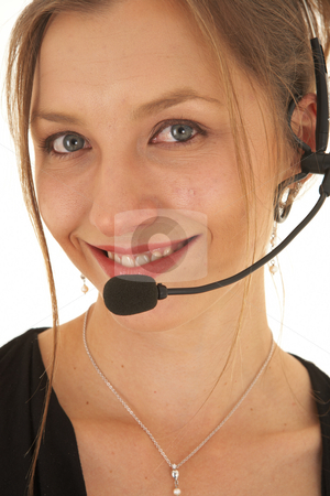 To use this stock image in your creative project, please select the size you need over to the right and click the "Add to Cart" button.
Your downloaded image will come with the Cutcaster watermark removed so don’t worry about the watermark you see on this page. Beautiful Caucasian businesswoman stock photo, Portrait of a beautiful young Caucasian businesswoman wearing phone headset on white background. NOT ISOLATED by Sean Nel
