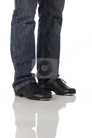 To use this stock image in your creative project, please select the size you need over to the right and click the "Add to Cart" button.
Your downloaded image will come with the Cutcaster watermark removed so don’t worry about the watermark you see on this page. Single tap dancer stock photo, Single male tap dancer wearing jeans showing various steps in studio with white background and reflective floor. Not isolated by Sean Nel